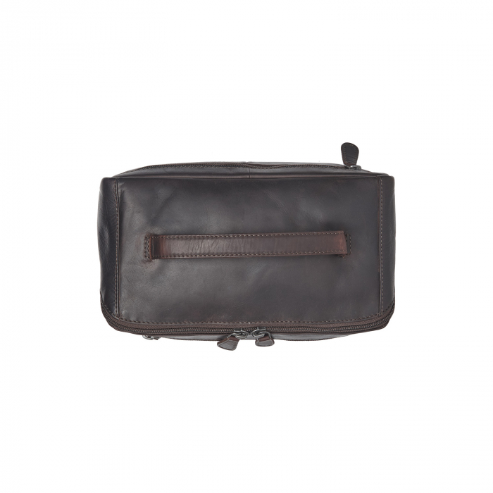 Geanta pentru cosmetice The Chesterfield Brand, din piele naturala, Elmia, Maro inchis [5]