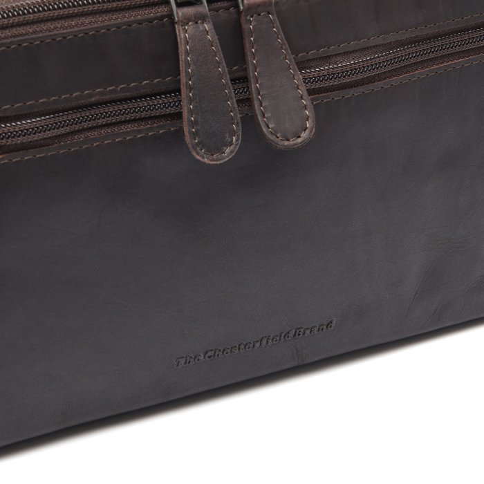 Geanta pentru cosmetice The Chesterfield Brand, din piele naturala, Trevia, Maro inchis [3]