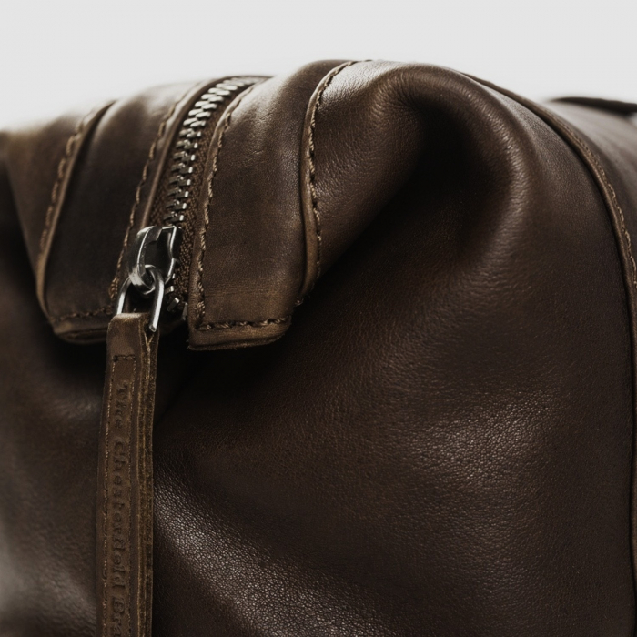 Geanta pentru cosmetice The Chesterfield Brand, din piele naturala, Vince, Maro inchis [4]