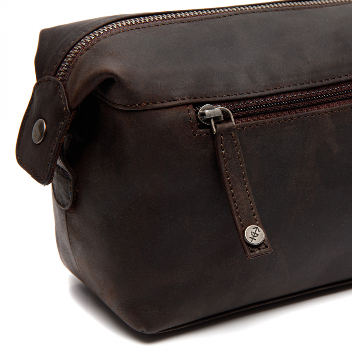 Geanta pentru cosmetice The Chesterfield Brand, din piele naturala, Westport, Maro inchis [2]