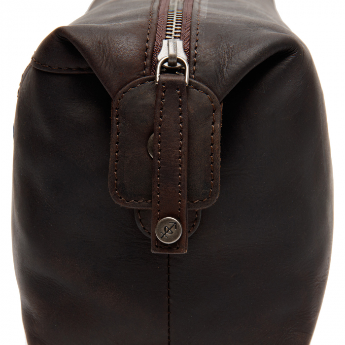 Geanta pentru cosmetice The Chesterfield Brand, din piele naturala, Westport, Maro inchis [3]