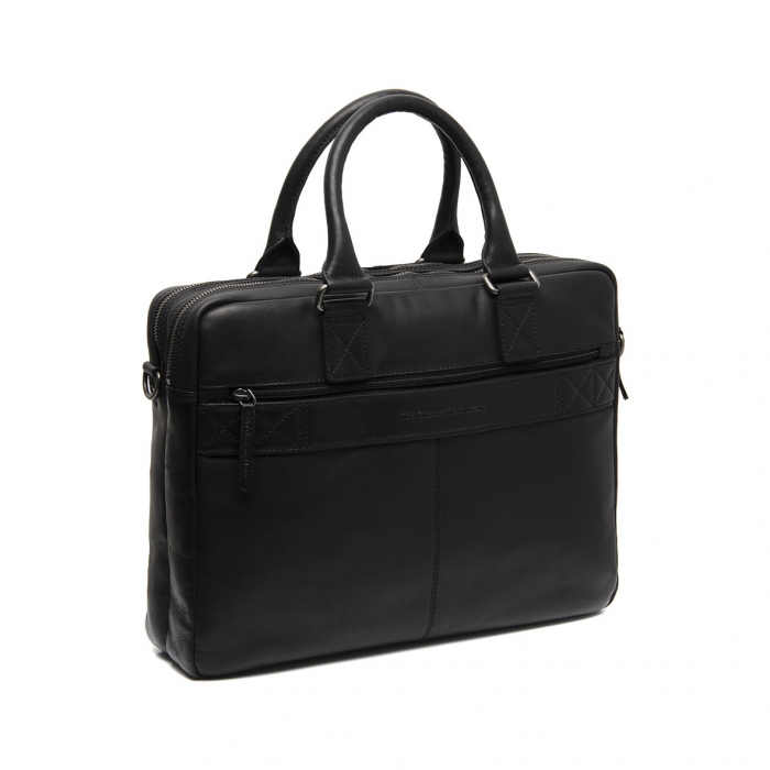 Geanta pentru laptop 15 inch, piele naturala, The Chesterfield Brand, Fabian, Negru [6]