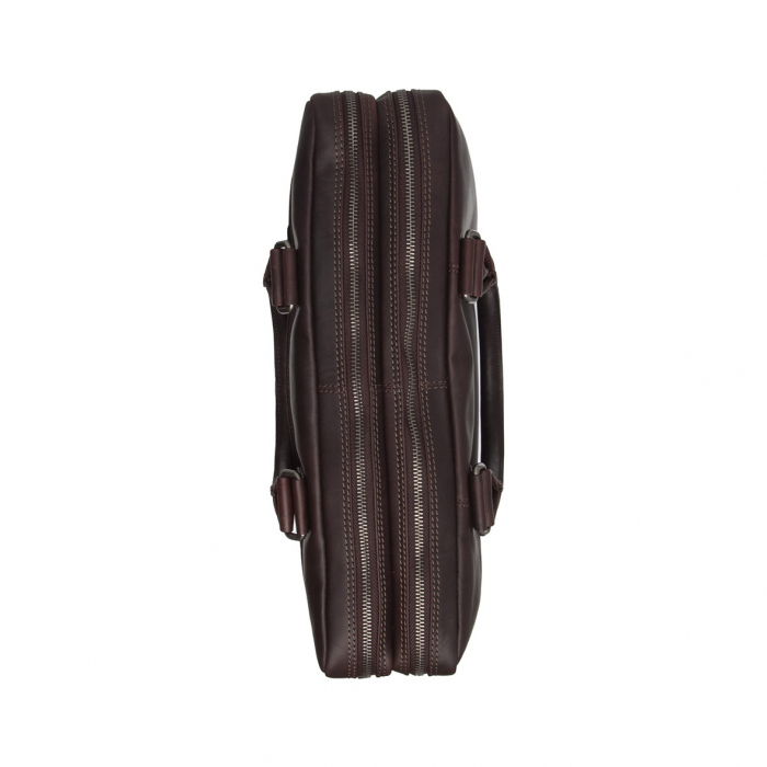 Geanta pentru laptop 15 inch, piele naturala, The Chesterfield Brand, Fabian, Maro inchis [3]