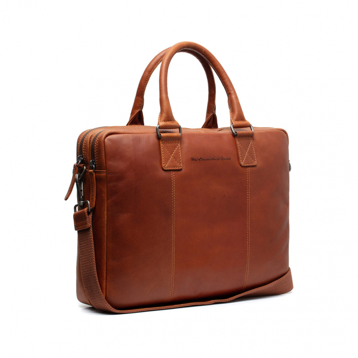 Geanta pentru laptop 15 inch, piele naturala, The Chesterfield Brand, Fabian, Maro coniac [3]