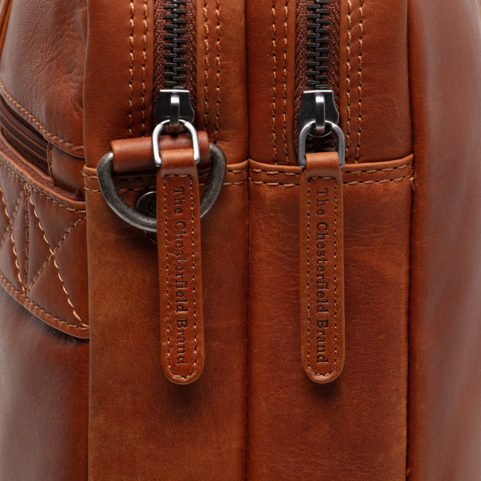 Geanta pentru laptop 15 inch, piele naturala, The Chesterfield Brand, Fabian, Maro coniac [6]