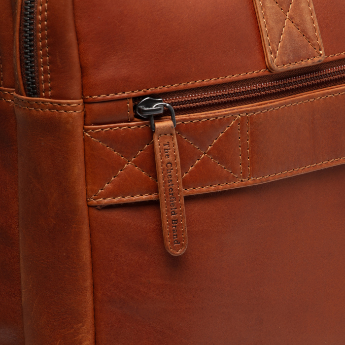 Geanta pentru laptop 15 inch, piele naturala, The Chesterfield Brand, Fabian, Maro coniac [7]