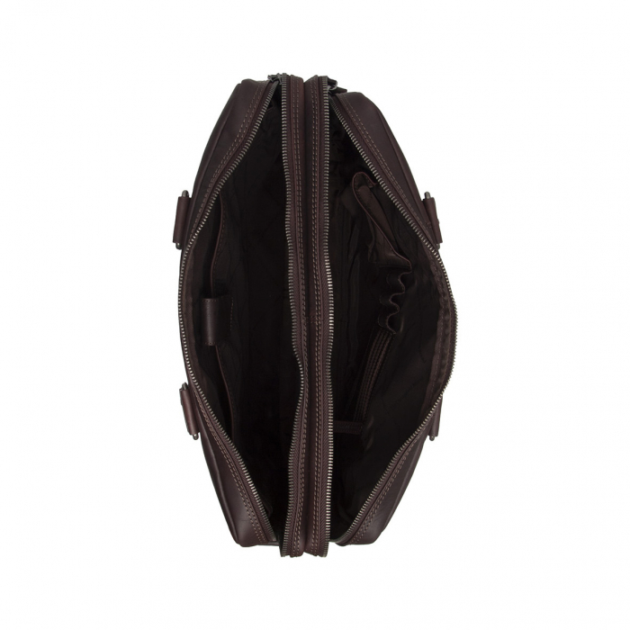Geanta pentru laptop 15 inch, piele naturala, The Chesterfield Brand, Fabian, Maro inchis [2]