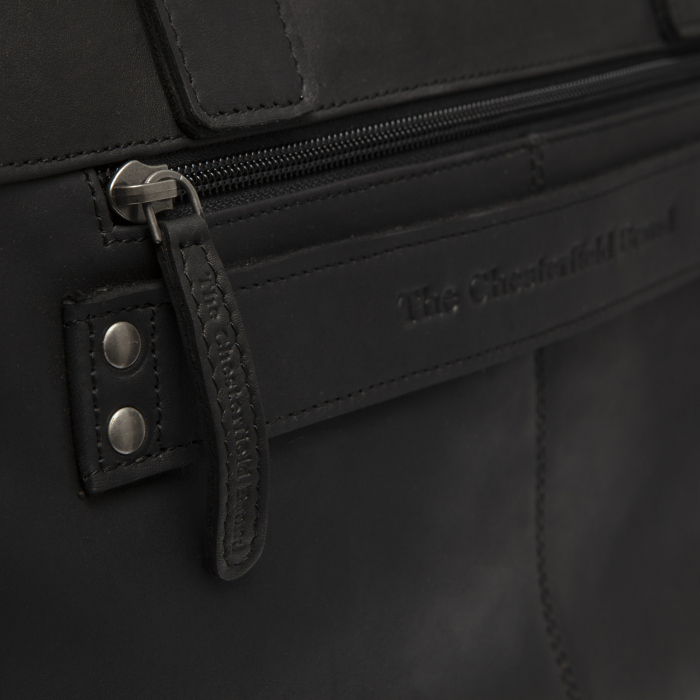 Geanta pentru laptop 15 inch, piele naturala, The Chesterfield Brand, Salvador, Negru [3]