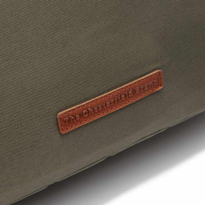 Geanta pentru laptop de 17 inch, din piele naturala si nylon, The Chesterfield Brand, Nivano, Verde olive [3]