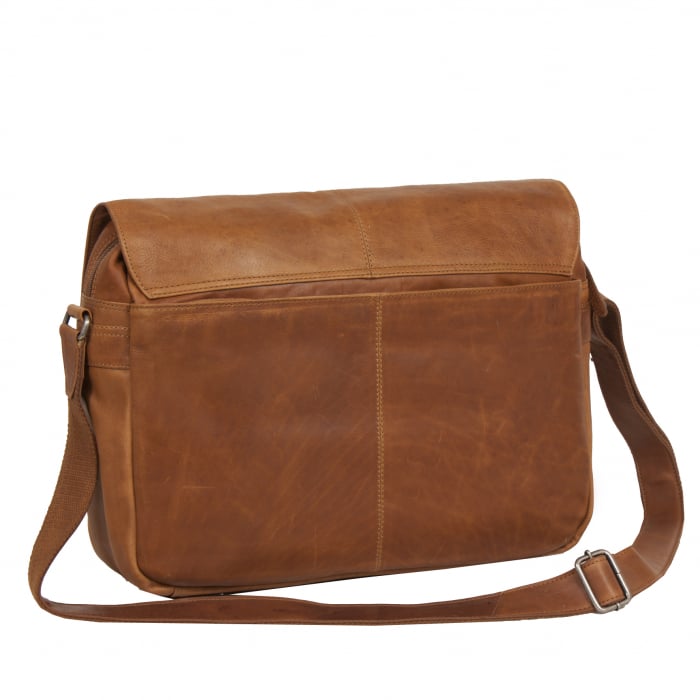 Geanta pentru laptop din piele naturala, The Chesterfield Brand, Richard 15.4 inch, Maro coniac [5]