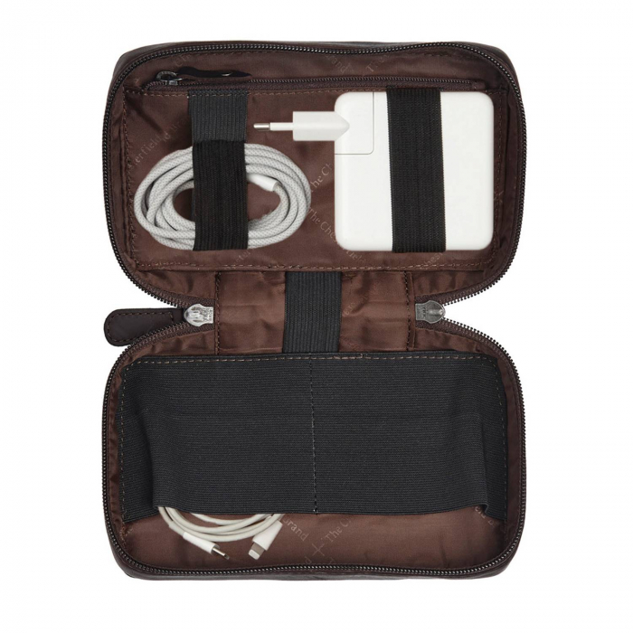 Geanta pentru organizare,The Chesterfield Brand, din piele naturala, Ardan, Maro inchis [2]
