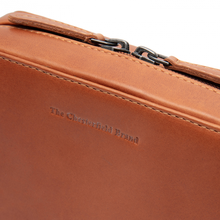 Geanta organizator accesorii electronice, The Chesterfield Brand, din piele naturala, Ardan, Maro coniac [3]
