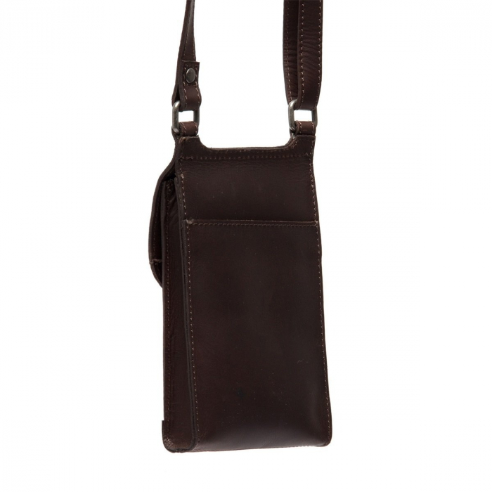 Geanta pentru telefon The Chesterfield Brand, piele naturala, Nebra, Maro inchis [2]