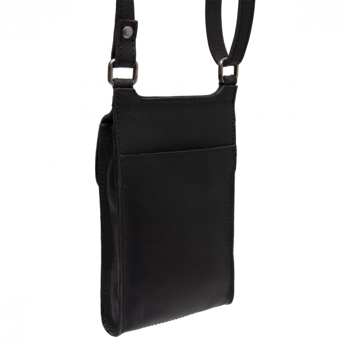 Geanta pentru telefon The Chesterfield Brand, piele naturala, Nebra, Negru [2]