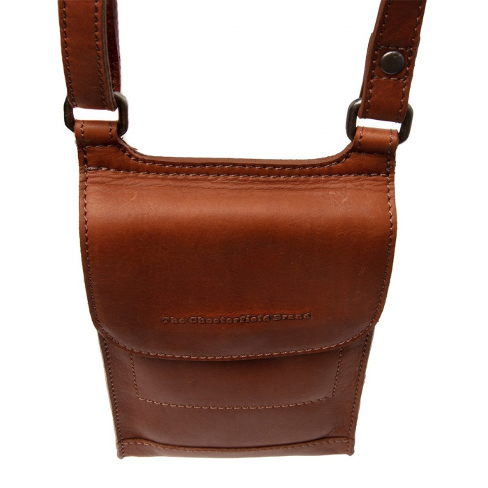 Geanta pentru telefon The Chesterfield Brand, piele naturala, Nebra, Maro coniac [7]
