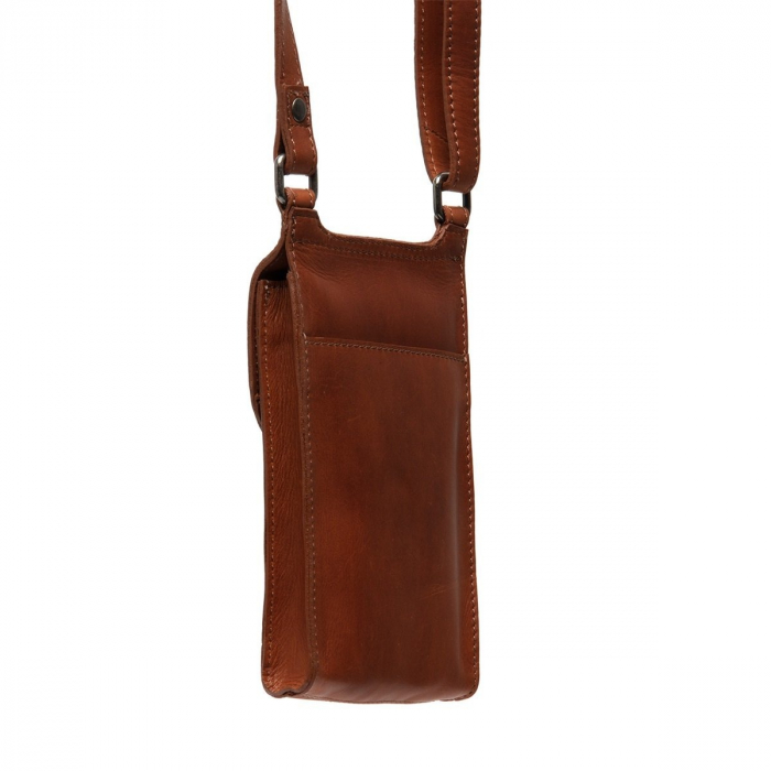Geanta pentru telefon The Chesterfield Brand, piele naturala, Nebra, Maro coniac [3]