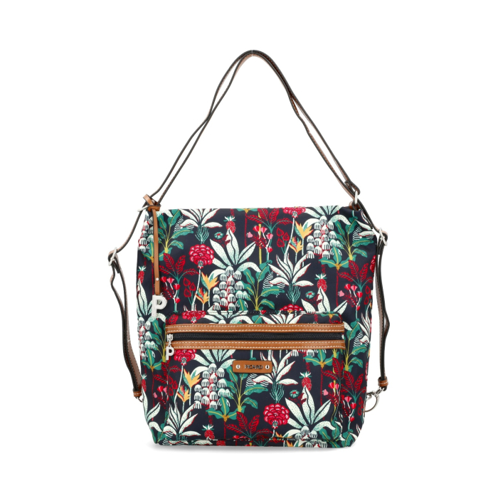 Geanta/rucsac, de umar, 2 in 1, de dama, din nylon, Sonja, Multicolor (Bleumarin) [1]