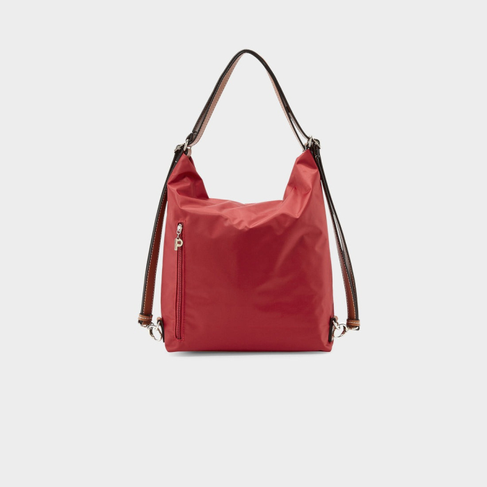 Geanta/rucsac, de umar, 2 in 1, de dama, din nylon, Sonja, Rosu [6]