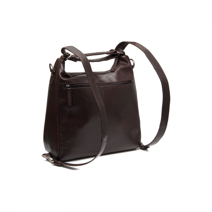 Geanta/rucsac de umar 2 in 1 de dama piele naturala, The Chesterfield Brand, Letizia, Maro inchis [8]