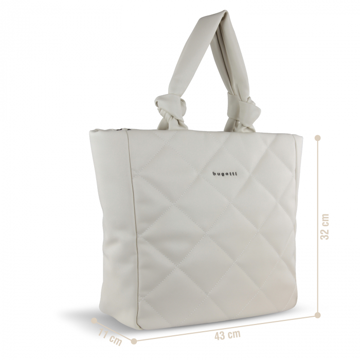 Geanta shopper de dama, bugatti, seria Cara 496152, Crem [2]