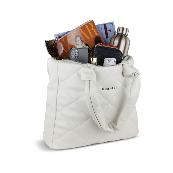 Geanta shopper de dama, bugatti, seria Cara 496152, Crem [6]