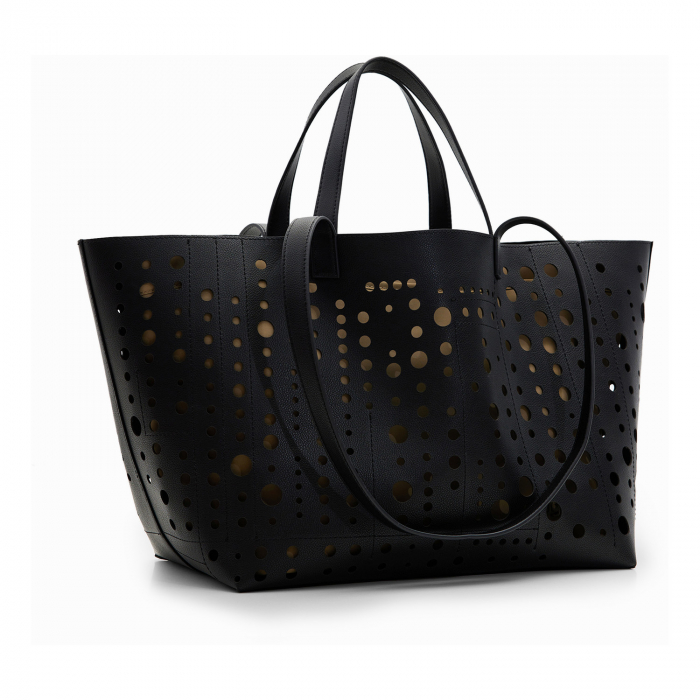 Geanta shopper de dama, Desigual, seria Bloomer Cahuil, Negru [10]