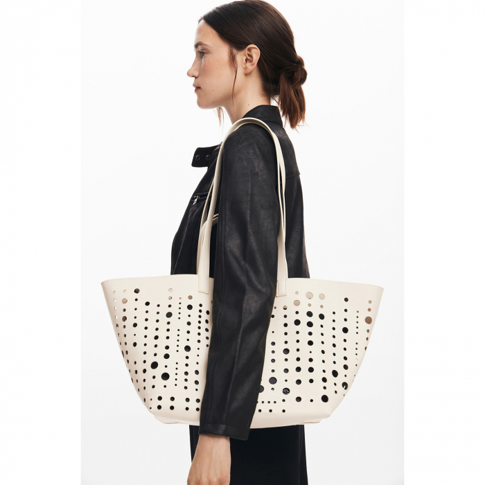 Geanta shopper de dama, Desigual, seria Bloomer Cahuil, Bej [9]