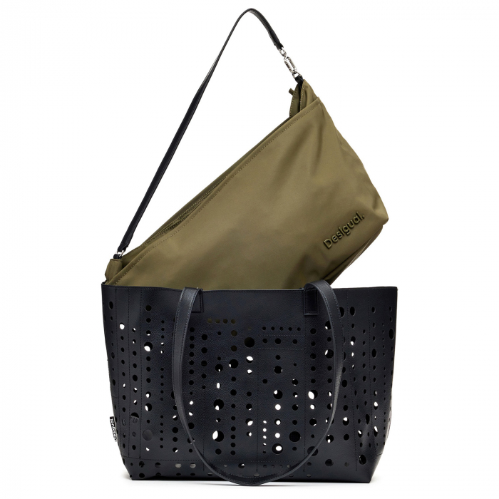 Geanta shopper de dama, Desigual, seria Bloomer Cahuil, Negru [6]