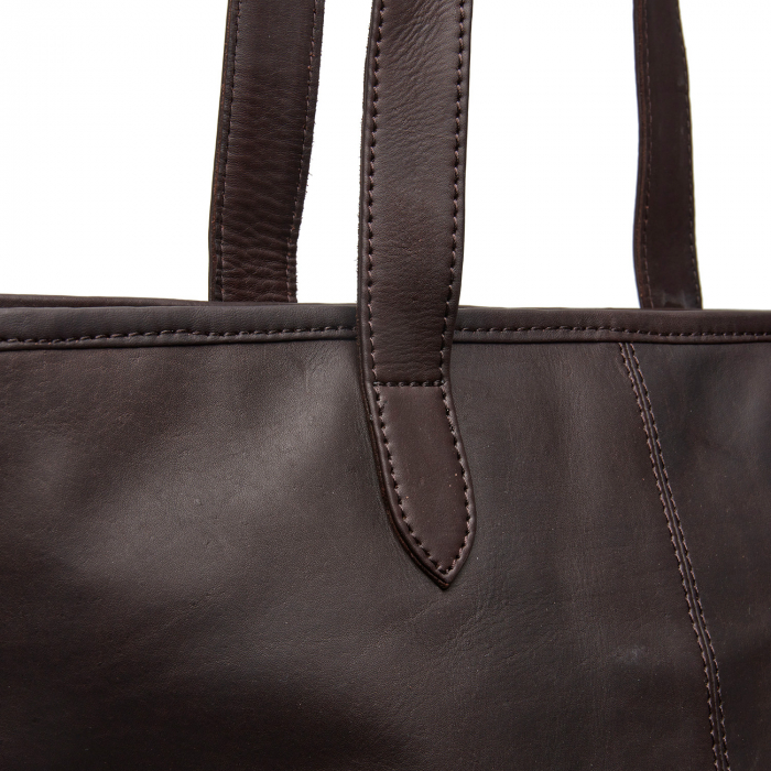 Geanta shopper de dama din piele naturala, The Chesterfield Brand, Monza, Maro inchis [2]