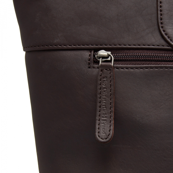 Geanta shopper de dama din piele naturala, The Chesterfield Brand, Monza, Maro inchis [3]