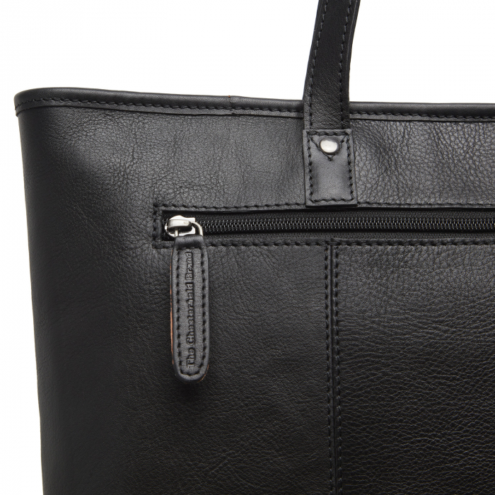 Geanta shopper de dama din piele naturala, The Chesterfield Brand, Salo, Negru [4]