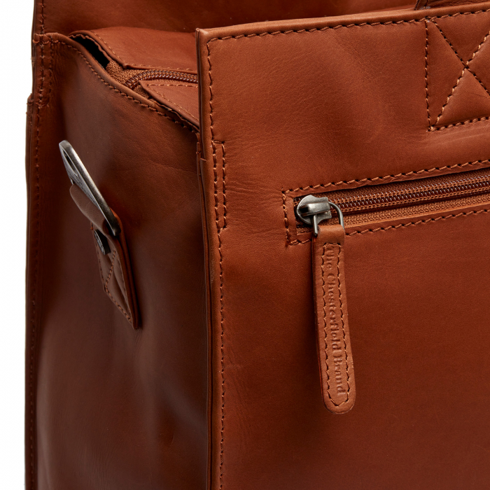 Geanta multifunctionala 3 in 1 shopper /bebe /scutece, The Chesterfield Brand, piele naturala, Elody, Maro coniac [5]