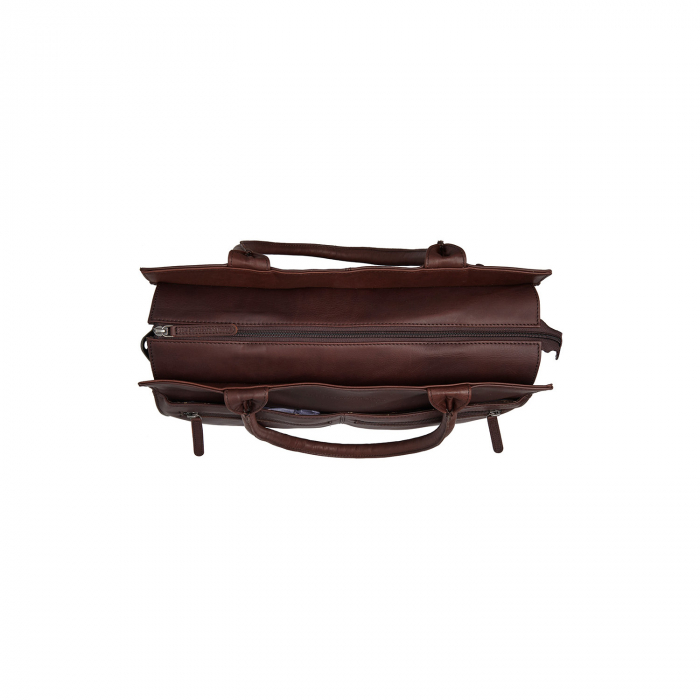 Geanta multifunctionala 3 in 1 shopper /bebe /scutece, The Chesterfield Brand, piele naturala, Elody, Maro inchis [5]