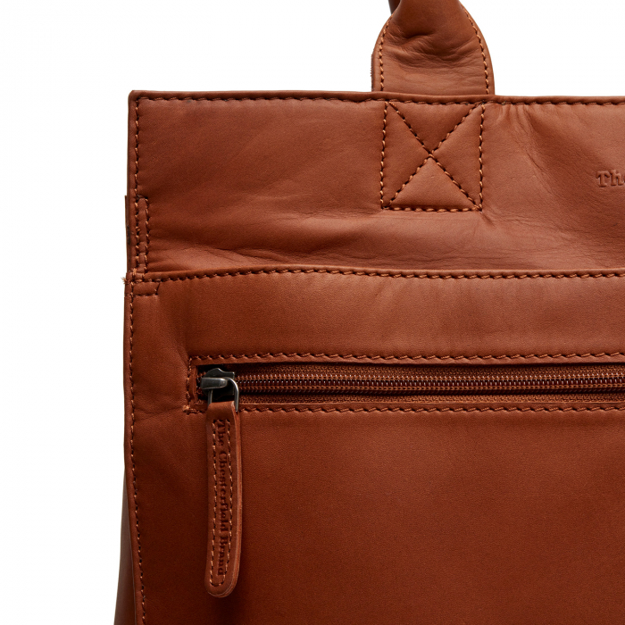 Geanta multifunctionala 3 in 1 shopper /bebe /scutece, The Chesterfield Brand, piele naturala, Elody, Maro coniac [9]
