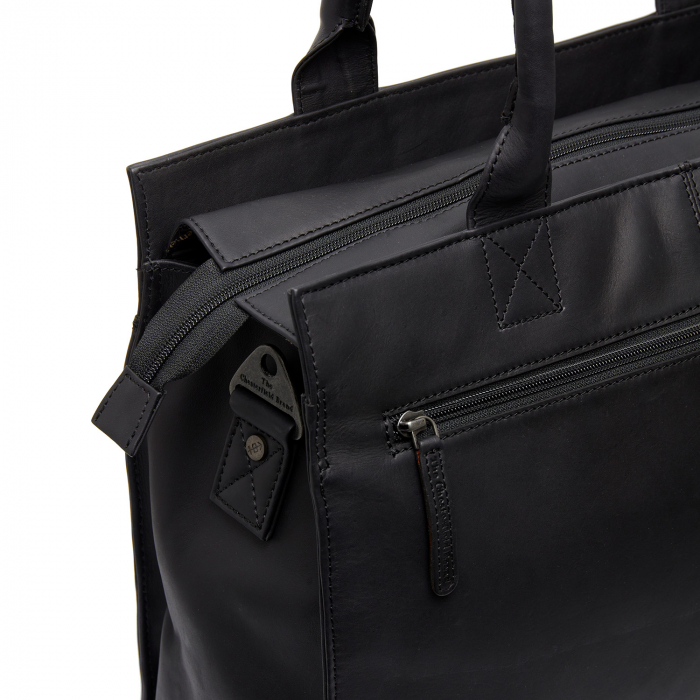 Geanta multifunctionala 3 in 1 shopper /bebe /scutece, The Chesterfield Brand, piele naturala, Elody, Negru [2]