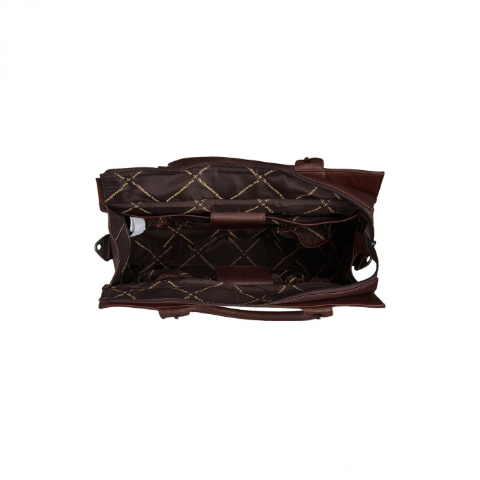 Geanta multifunctionala 3 in 1 shopper /bebe /scutece, The Chesterfield Brand, piele naturala, Elody, Maro inchis [4]