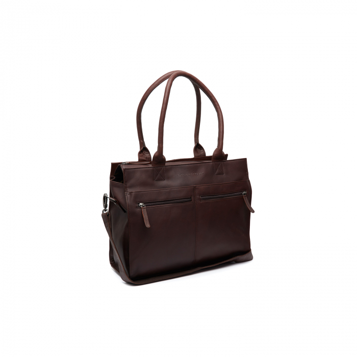 Geanta multifunctionala 3 in 1 shopper /bebe /scutece, The Chesterfield Brand, piele naturala, Elody, Maro inchis [3]