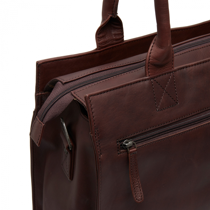 Geanta multifunctionala 3 in 1 shopper /bebe /scutece, The Chesterfield Brand, piele naturala, Elody, Maro inchis [6]