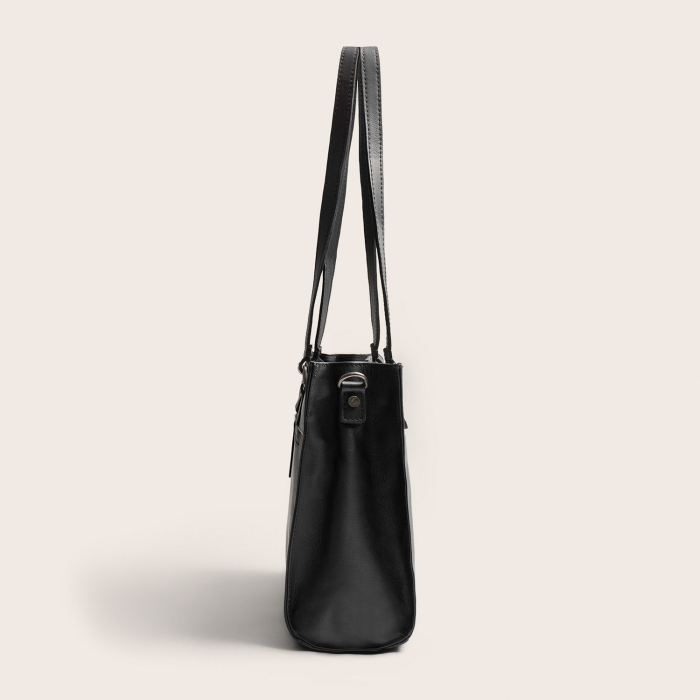 Geanta shopper din piele naturala, The Chesterfield Brand, Ellsworth, Negru [3]