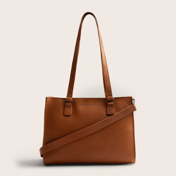 Geanta shopper din piele naturala, The Chesterfield Brand, Ellsworth, Maro coniac [2]