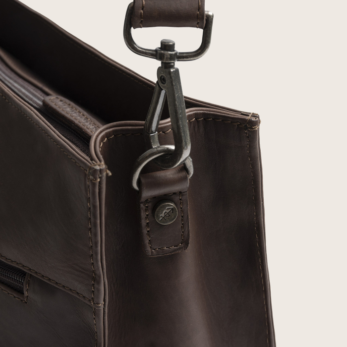 Geanta shopper din piele naturala, The Chesterfield Brand, Ellsworth, Maro inchis [8]