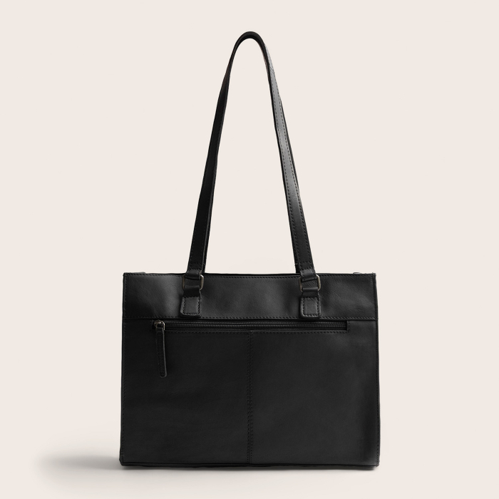 Geanta shopper din piele naturala, The Chesterfield Brand, Ellsworth, Negru [11]