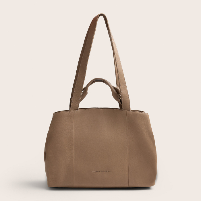 Geanta shopper din piele naturala, The Chesterfield Brand, Nerissa, Taupe [7]