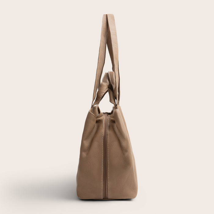 Geanta shopper din piele naturala, The Chesterfield Brand, Nerissa, Taupe [8]