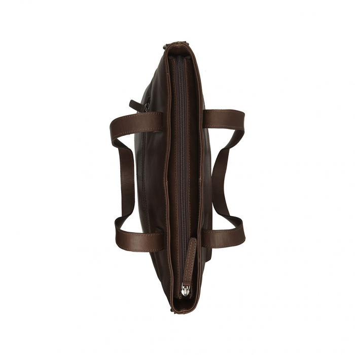 Geanta shopper, din piele naturala, The Chesterfield Brand, Nunavik, Maro inchis [2]