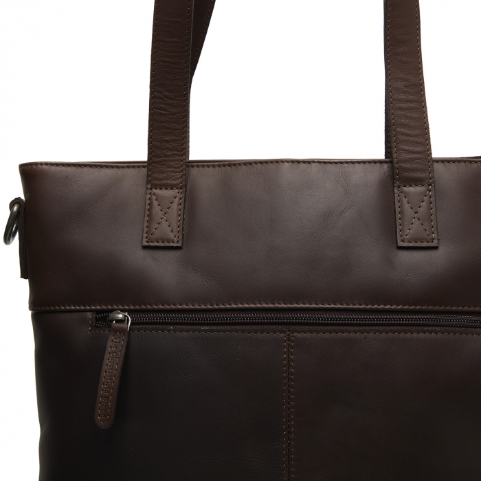 Geanta shopper, din piele naturala, The Chesterfield Brand, Nunavik, Maro inchis [5]