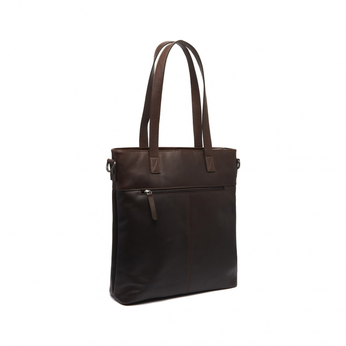 Geanta shopper, din piele naturala, The Chesterfield Brand, Nunavik, Maro inchis [6]