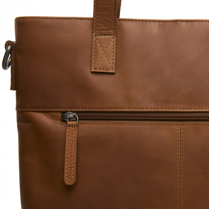 Geanta shopper, din piele naturala, The Chesterfield Brand, Nunavik, Maro coniac [6]