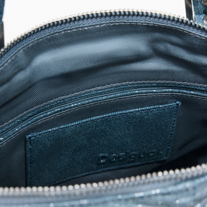 Geanta si rucsac, 2 in 1, de dama, de mana si umar, Desigual, Buxton Denim, Albastru [5]