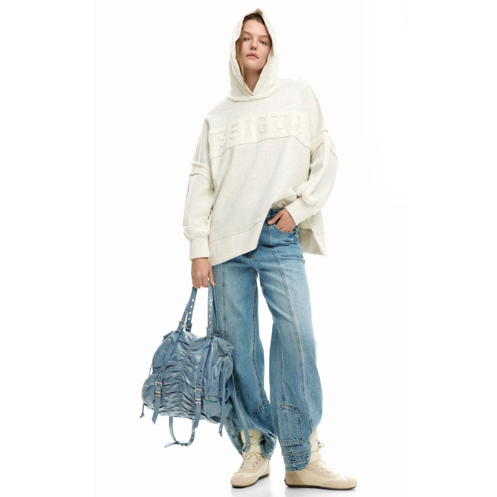 Geanta si rucsac, 2 in 1, de dama, de mana si umar, Desigual, Buxton Denim, Albastru [6]